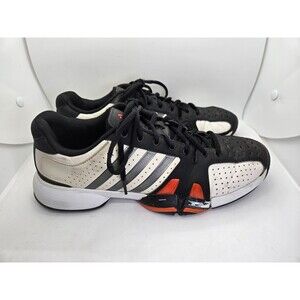 Adidas Adipower Barricade Team 2 Tennis Shoes Mens 11 Black White Court Sneakers